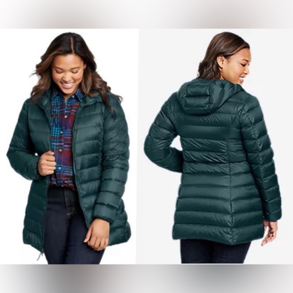 Eddie Bauer Women's CirrusLite 2.0 Down Parka - Size L, Tall - Seapine Green 🌲